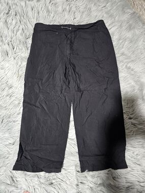 Black Wide Leg Cropped Pants